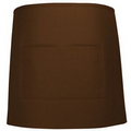 F28 Designer Mocha Half Bistro Apron w/ Divided Pocket